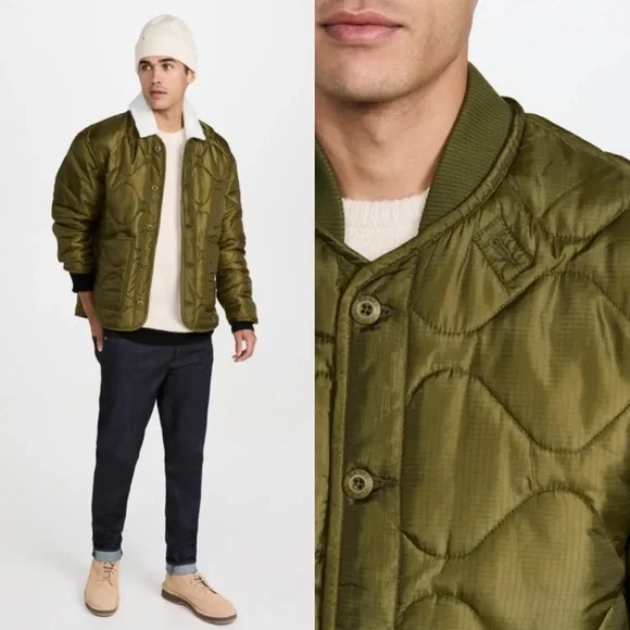 NWT Banks Journal Georgia Jacket Sherpa Collar Mid-Weight Quilted Weave XL M - Picture 2 of 16